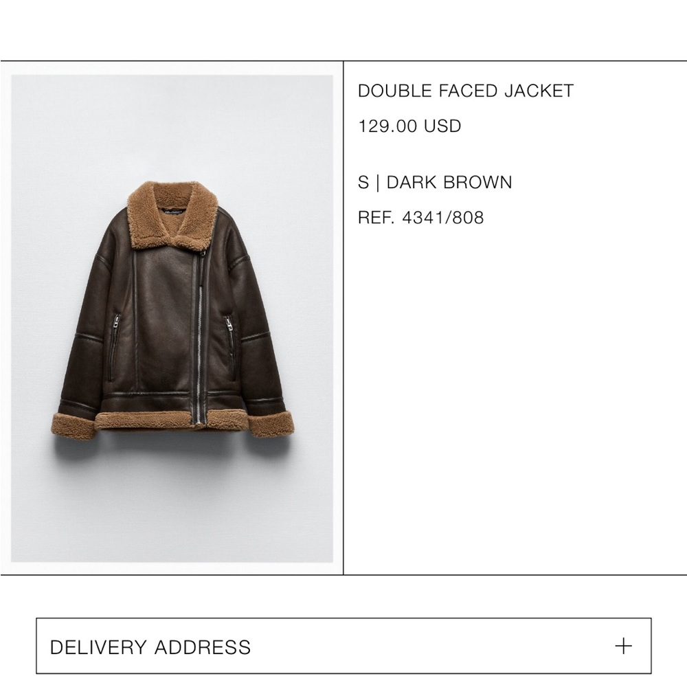 Zara Double Faced Jacket